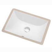 ® Bathroom Under Counter Rectangle Ceramic Basin with Overflow in White, 18-1/8'' W x 13'' D x 7-1/8'' H