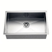  26''W x 18''D x 7''H, Undermount Square Single Bowl Sink in Polished Satin Finish