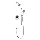  Grand Canyon Series Shower Combo Set Wall Mounted Shower Head w/ Slide bar handheld shower, Chrome