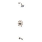  Yosemite Series Shower Combo Set Wall Mounted Shower Head, Tub Spout w/ Trim, Brushed Nickel