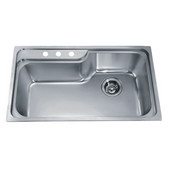  Single Drop In Series Stainless Steel Top Mount Sink, 34-1/2''W x 19-7/8''D x 9-1/2''H