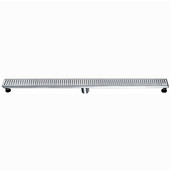  Brisbane River Series Linear Stainless Steel Shower Drain in Polished Satin Finish, 47'' W x 3-11/32'' D x 3-1/8'' H