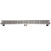  32'' W Irtysh River Series Linear Stainless Steel Shower Drain in Polished Satin Finish, 32'' W x 3'' D x 3-1/8'' H