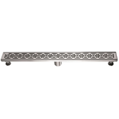  32'' W Mamore River in Brazil Series Linear Stainless Steel Shower Drain in Polished Satin Finish, 32'' W x 3'' D x 3-1/8'' H