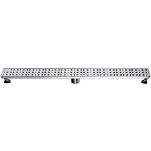  36''W Mississippi River Series - Linear Shower Drain in Polished Satin