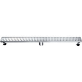  36''W Nile River Series - Linear Shower Drain in Polished Satin