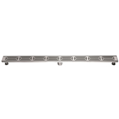  47'' W Parana River in Argentina Series Linear Stainless Steel Shower Drain in Polished Satin Finish, 47'' W x 3'' D x 3-1/8'' H