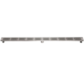  59'' W Parana River in Argentina Series Linear Stainless Steel Shower Drain in Polished Satin Finish, 59'' W x 3'' D x 3-1/8'' H