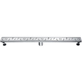  36''W Seine River Series - Linear Shower Drain in Polished Satin