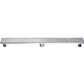  36''W Thames River Series - Linear Shower Drain in Polished Satin