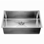 ® Kitchen Stainless Steel Undermount Extra Small Corner Radius Rectangle Single Bowl in Polished Satin Finish, 44''W x 18-1/2''D x 10''H