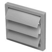 S&P 8'' UV-Stabilized Plastic Louvered Shutter Wall Cap, Gray, 8'' - 20'' Sizes Available