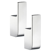  Dry Collection Polished Chrome Single Bath Robe Hook, Sold as Pair, 3/4'' W x 1-1/4'' D x 3'' H