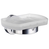  Home Line Polished Chrome Holder with Frosted Glass Soap Dish