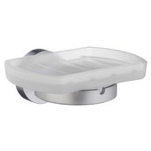  Home Line Brushed Chrome Holder with Frosted Glass Soap Dish