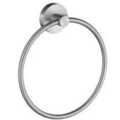  Home Line Brushed Chrome Towel Ring 6-3/4'' W