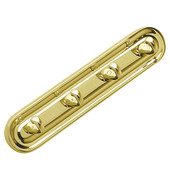  Villa Polished Brass Quadruple Hook 9''L