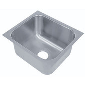  Commercial 16''W x 20''D x 10''H Single Bowl Sink for Undermount Installation