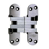 ® Invisible Hinge, UL Fire Rated Hinge for Wood or Metal, Alloy Steel Material, Clear Coat Unplated Finish