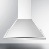  24'' ADA Compliant European Wall-Mounted Range Hood in Stainless Steel with Remote Wall Switch, 23-5/8'' W x 19-5/8'' D x 36'' H
