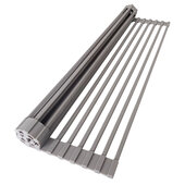  20'' Over The Sink Roll-Up Drying Rack in Gray, 20-1/2'' W x 12-3/4'' D x 1/4'' Thick