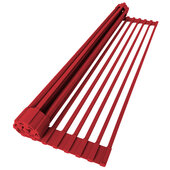  20'' Over The Sink Roll-Up Drying Rack in Red, 20-1/2'' W x 12-3/4'' D x 1/4'' Thick