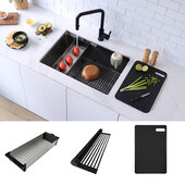  Workstation Accessories Kit: Includes Cutting Board A-917, Colander A-06, and Roll-Up Drying Rack A-902DK