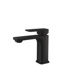 STYLISH International STYLISH™ VITA Single Handle Bathroom Faucet for Single Hole Brass Basin Mixer Tap, Matte Black Finish, Faucet Height: 6''