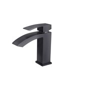 STYLISH International STYLISH™ Single Handle Bathroom Faucet for Single Hole Brass Basin Mixer Tap, Matte Black Finish, Faucet Height: 7-1/16''