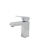 STYLISH International STYLISH™ MONZA Single Handle Bathroom Faucet for Single Hole Brass Basin Mixer Tap, Polished Chrome Finish, Faucet Height: 12'', Faucet Height: 6-1/2''