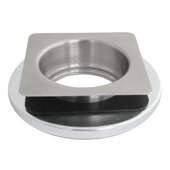  Stainless Steel Garburator Disposal Adapter for 3-1/2'' Square Drain Hole, 4-1/2'' W x 4-1/2'' D
