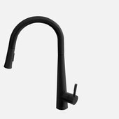 STYLISH International STYLISH™ Single Handle, Pull Down, Dual Mode Kitchen Sink Faucet In Stainless Steel Matte Black, Spout Reach: 8-5/8'', Faucet Height: 17-3/4''