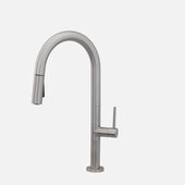 STYLISH International STYLISH™ Single Handle Pull Down, Dual Mode Kitchen Sink Faucet In Lead Free Brushed Nickel, Spout Height: 9'', Faucet Height: 17-1/4''