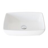 STYLISH International STYLISH™ 19'' W Rectangular White Vessel Bathroom Sink, 19'' W x 13-3/8'' D x 5-3/4'' H
