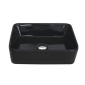 STYLISH International STYLISH™ 18'' W Rectangular Vessel Bathroom Sink In Black, 18-3/4'' W x 14-1/2'' D x 5-1/8'' H