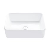 STYLISH International STYLISH™ 18'' W Rectangular Vessel Bathroom Sink In White, 18-3/4'' W x 14-1/2'' D x 5-1/8'' H