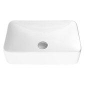  Lavish 19'' Pure Glossy White Rectangular Ceramic Vessel Bathroom Sink, 19'' W x 11-1/2'' D x 5'' H