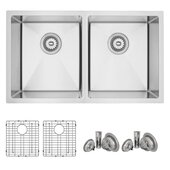  Toledo 31'' W Single Bowl Undermount Stainless Steel Kitchen Sink with Included Sink Grid and Strainer, 31'' W x 18'' D x 9'' H