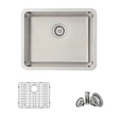 STYLISH International STYLISH™ 22'' W Single Bowl Undermount and Drop-in Stainless Steel Kitchen Sink with Included Sink Grid and Strainer, 21-3/4'' W x 17-3/4'' D x 8'' H
