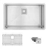  STYLISH™ 30'' Single Bowl Stainless Steel Kitchen Sink with Square Strainer, 30'' W x 18'' D x 10'' H