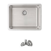  STYLISH™ Palma 21'' Single Bowl Dual Mount Stainless Steel Kitchen Sink with Strainer, 20-1/2'' W x 18'' D x 9'' H