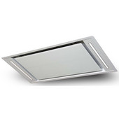  SUT958 36'' Island Ceiling Mount Range Hood, Stainless Steel, For Use with External Blowers (not included), 4 Speed Remote Control, LED Light