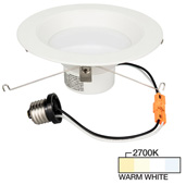  illumaLED™ Retro Fit Series 5'' - 6'' LED Trim For Recessed Can, Warm White 2700K, 7'' Diameter x 2-7/8'' H