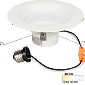  illumaLED™ Retro Fit Series 5'' - 6'' LED Trim For Recessed Can, Cool White 4000K, 7'' Diameter x 2-7/8'' H