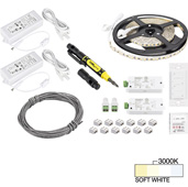  illumaLED™ Vivid Series 16' Tape Light Duo Wireless Contractor Kit, 2-Zone, 2-Area, High Light Output, Soft White 3000K, 197'' Length x 5/16''W x 1/16'' H