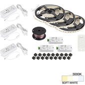  illumaLED™ Vivid Series 49' Tape Light Quattro Wireless Contractor Kit, 3-Zone, 3-Area, High Light Output, Soft White 3000K, (3) Rolls 197'' Length x 5/16''W x 1/16'' H