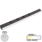  RM Series 30-1/2'' Length 1500 Lumen Remote Power Lighted Power Strip, White Finish, White Receptacles, 4000K Cool White