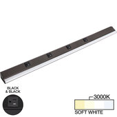  RM Series 36-1/2'' Length 1800 Lumen Remote Power Lighted Power Strip, Black Finish, Black Receptacles, 3000K Soft White