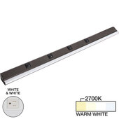  RM Series 36-1/2'' Length 1800 Lumen Remote Power Lighted Power Strip, White Finish, White Receptacles, 2700K Warm White