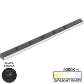  RM Series 42-1/2'' Length 2100 Lumen Remote Power Lighted Power Strip, Black Finish, Black Receptacles, 5000K Daylight White